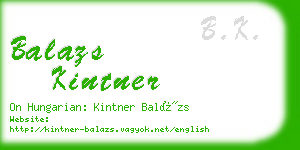 balazs kintner business card